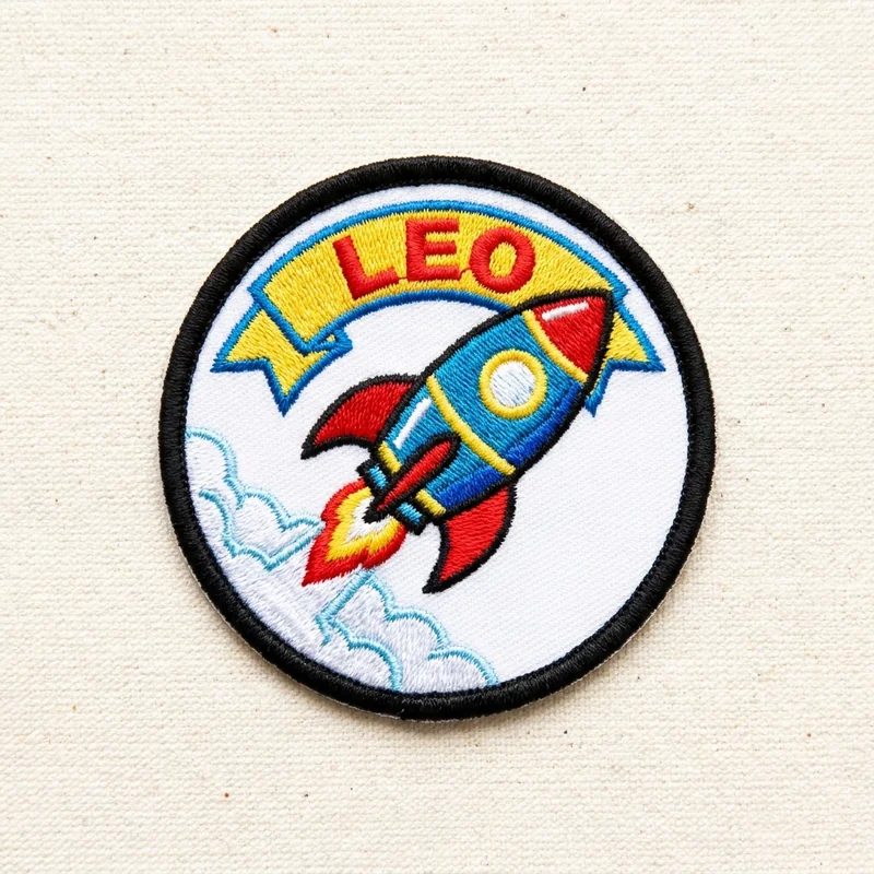 Example custom backpack patch 1, designed with AI