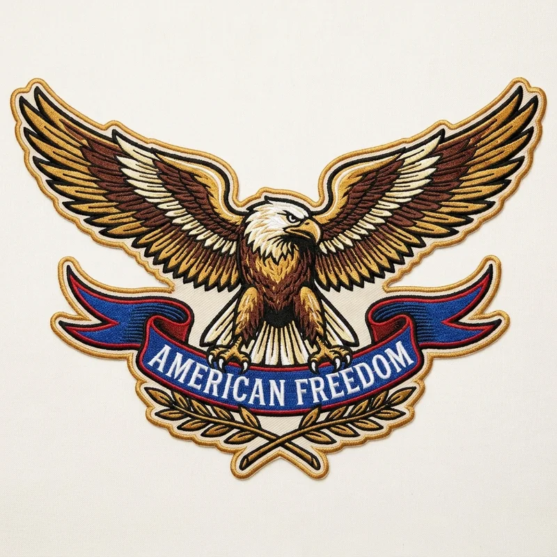 Example custom jacket patch 1, designed with AI