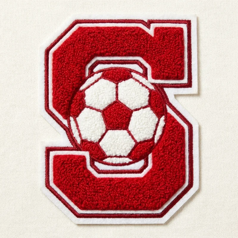 Example custom letterman jacket patch 1, designed with AI