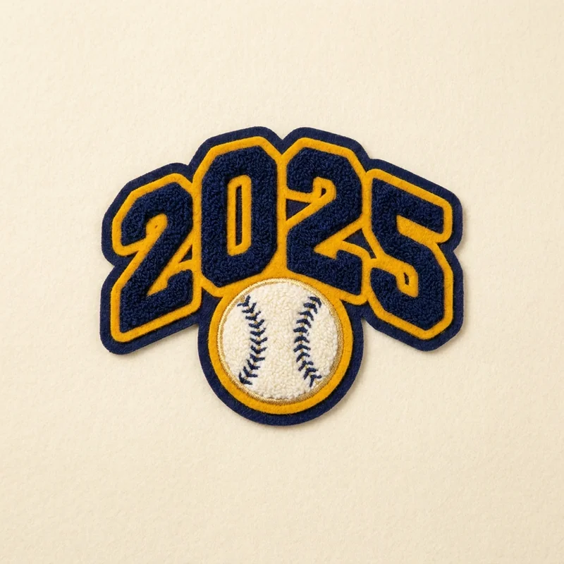 Example custom letterman jacket patch 2, designed with AI