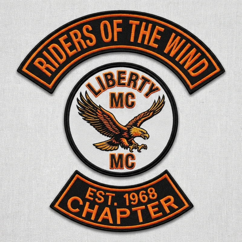 Example custom vest patch 1, designed with AI