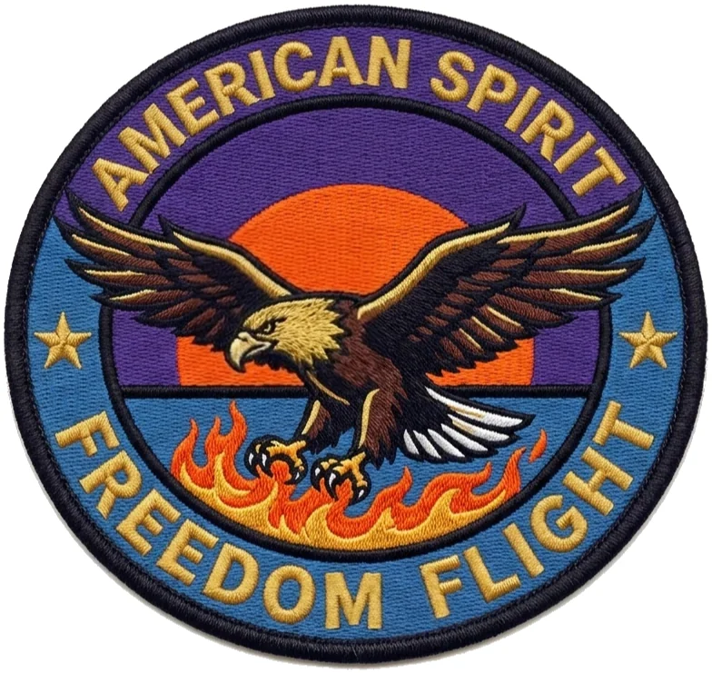 The same embroidered eagle patch with only the eagle head changed to gold