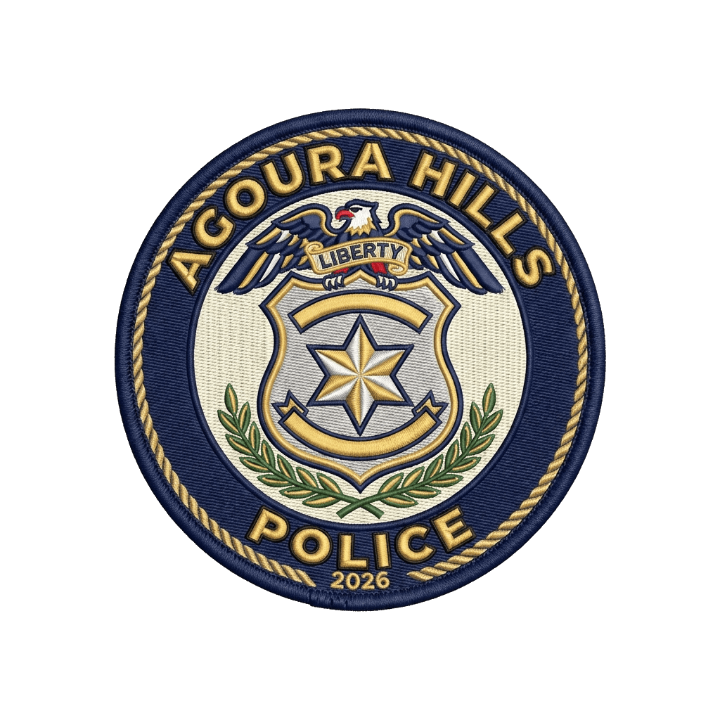 Police special unit patch — embroidered shield with rank insignia — custom embroidered patch designed with AI on PatchDesign.AI