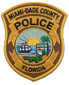 Miami-Dade Police Department Embroidered Patch — custom embroidered patch designed with AI on PatchDesign.AI
