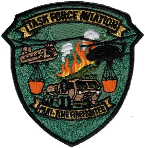 Wildland Fire Aviation Task Force Patch — custom embroidered patch designed with AI on PatchDesign.AI