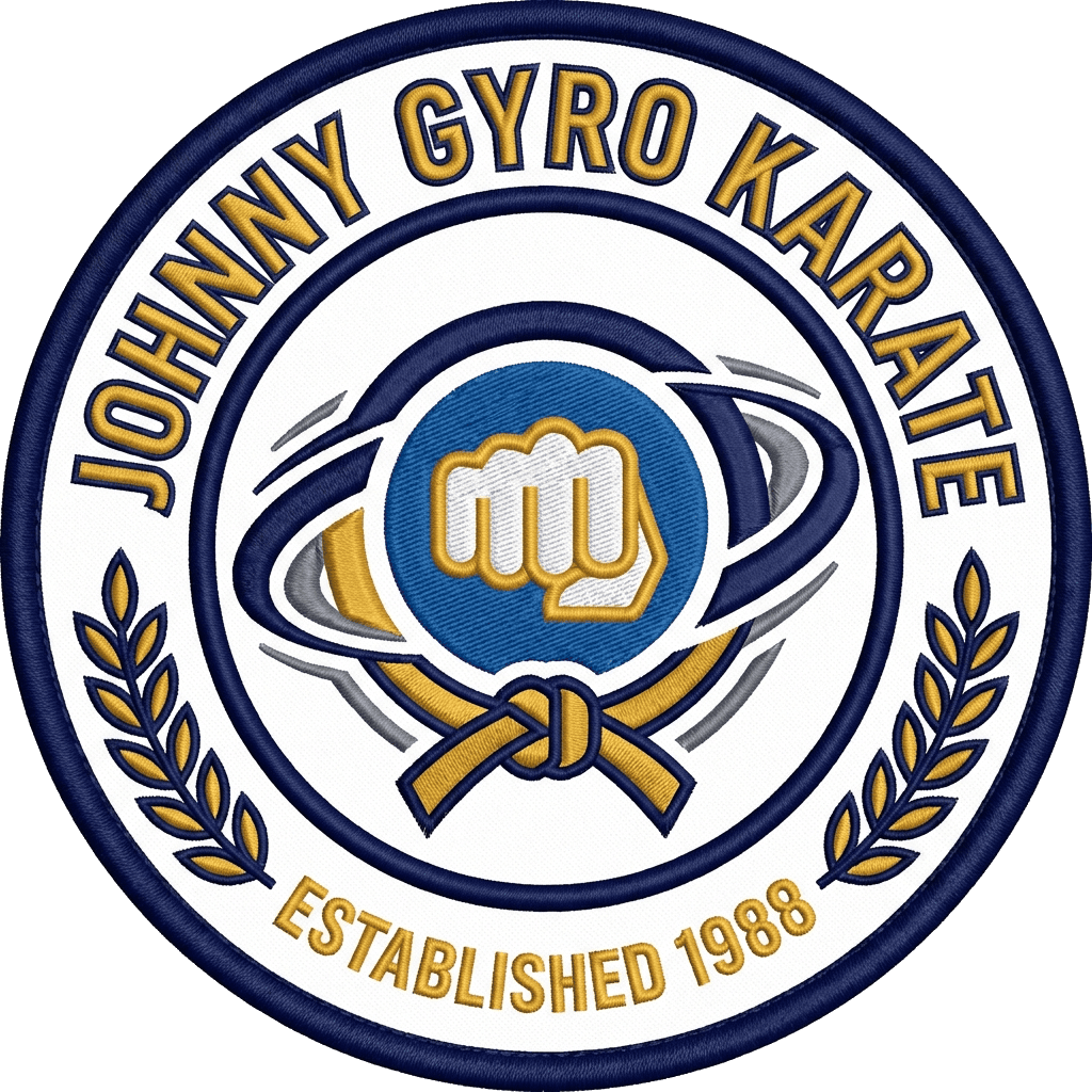 Custom dojo patch — AI-designed martial arts crest for school or tournament — custom embroidered patch designed with AI on PatchDesign.AI