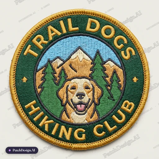 Trail Dogs hiking club patch, design D-20563