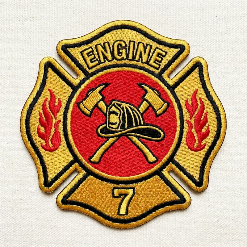 Example Fire Department Patches 1, designed with AI