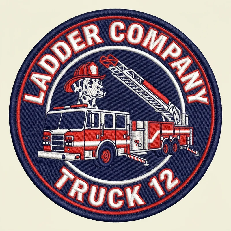 Example Fire Department Patches 2, designed with AI