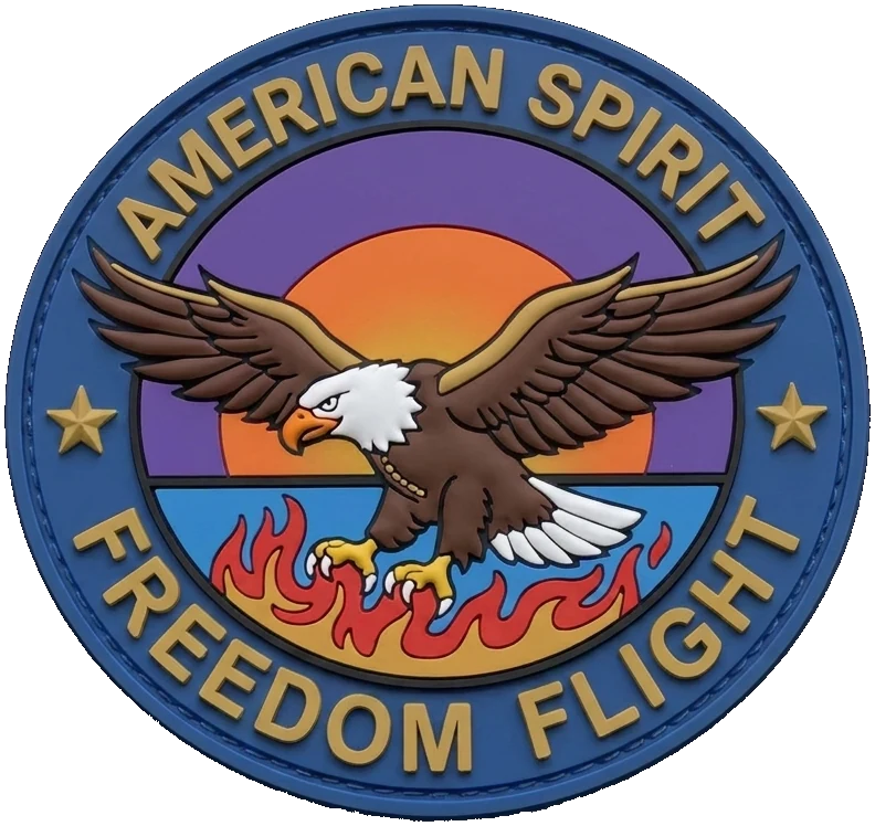 Parches Personalizados de PVC / Goma — eagle in flight rendered as parches personalizados de pvc / goma