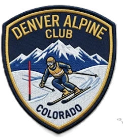 Denver Alpine Ski Patch — custom embroidered patch designed with AI on PatchDesign.AI