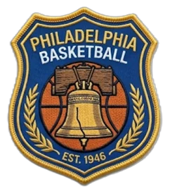 Philadelphia Basketball Patch — custom embroidered patch designed with AI on PatchDesign.AI