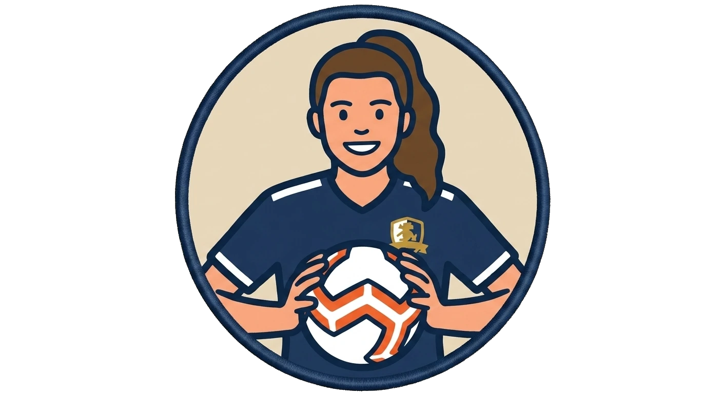 Girls youth soccer embroidered patch - player silhouette design