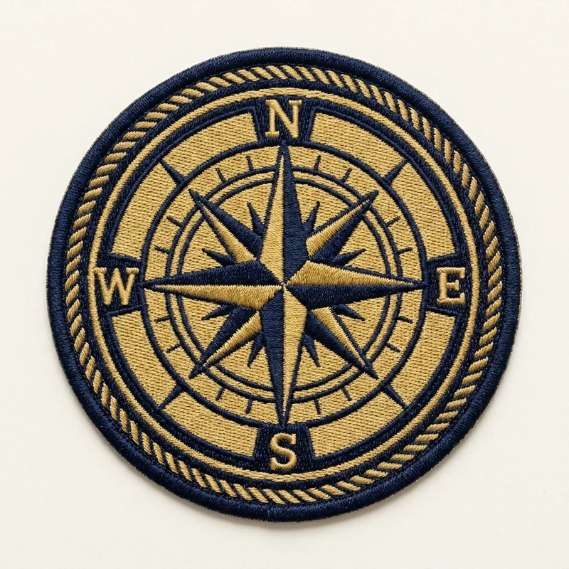 Custom compass patch designed with AI