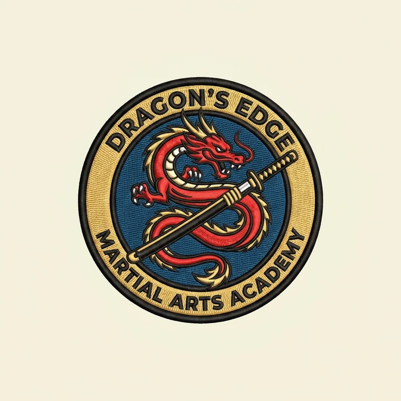 Custom dragon patch designed with AI
