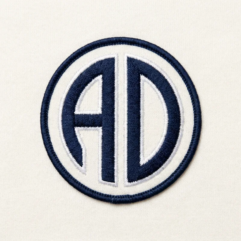 Example custom monogram patch 4 designed with AI on PatchDesign.AI