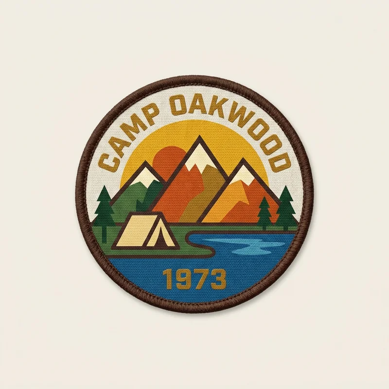 Example custom mountain patch 3 designed with AI on PatchDesign.AI
