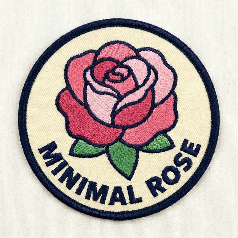 Example custom rose patch 2 designed with AI on PatchDesign.AI