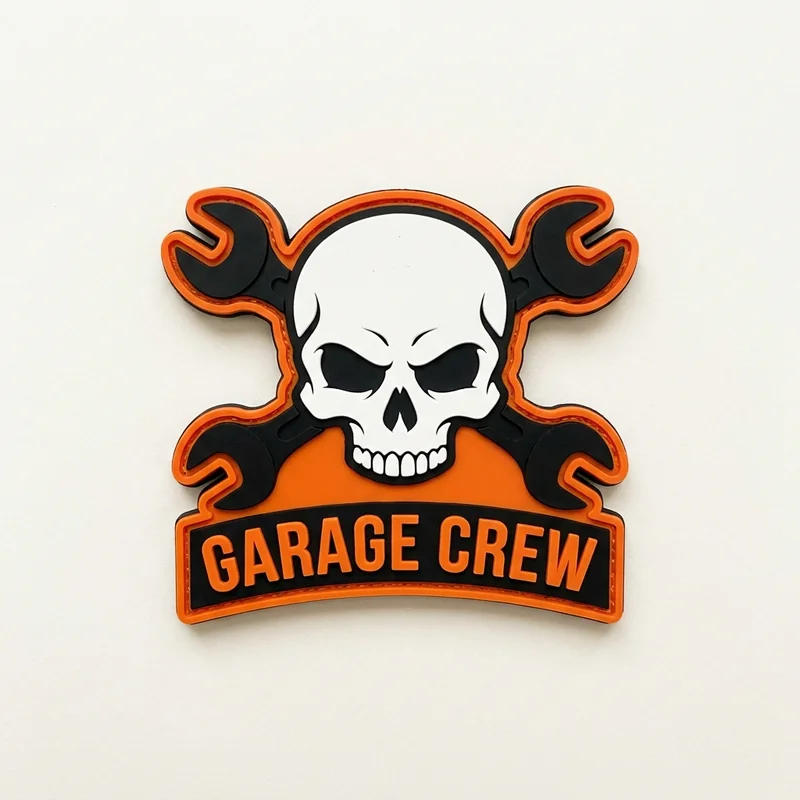 Example custom skull patch 3 designed with AI on PatchDesign.AI