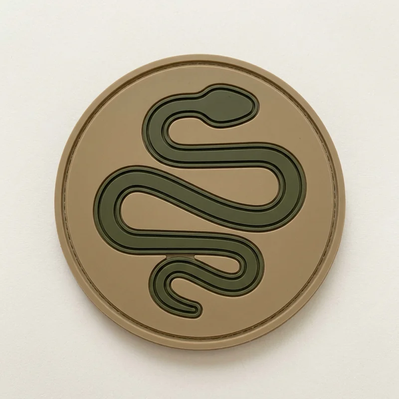 Example custom snake patch 4 designed with AI on PatchDesign.AI