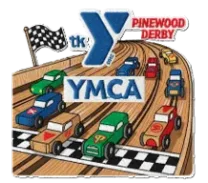 Embroidered YMCA pinewood derby patch
