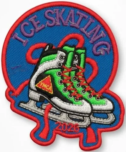 Troop ice skating event patch