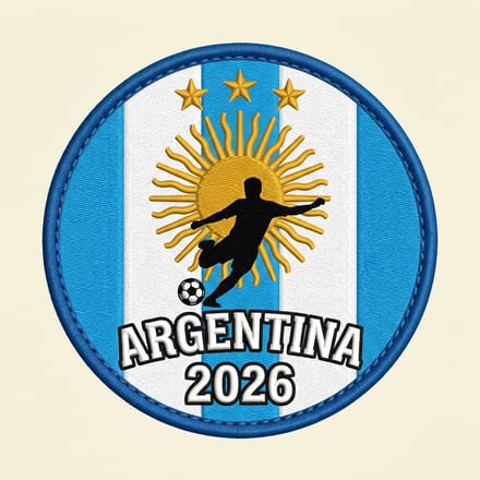 Argentina Soccer Pride — custom embroidered soccer patch
