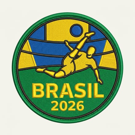 Brazil Football — custom embroidered soccer patch