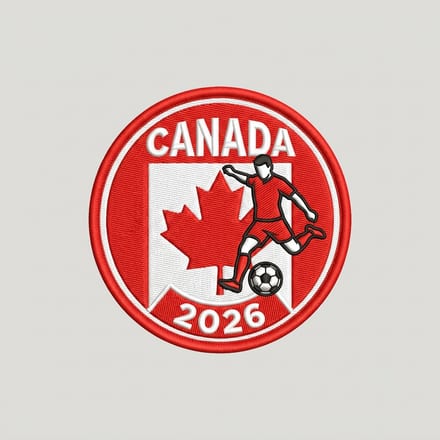 Canada Soccer — custom embroidered soccer patch