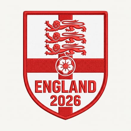 England Football — custom embroidered soccer patch