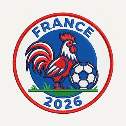 France Soccer — custom embroidered soccer patch