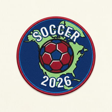 2026 North America Soccer — custom embroidered soccer patch