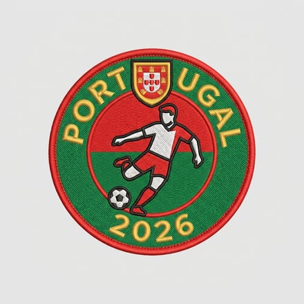 Portugal Soccer — custom embroidered soccer patch